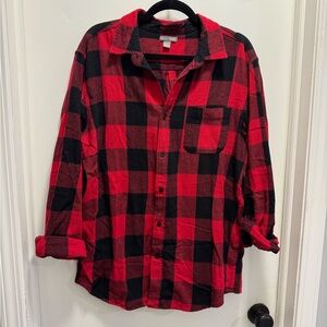 Red and Black Plaid Flannel